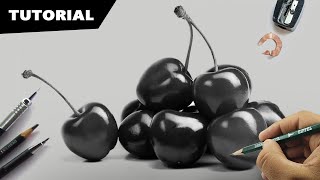 How to Draw Realistic Cherries  Tutorial for BEGINNERS [upl. by Liag664]