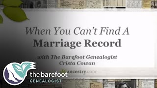 When You Cant Find a Marriage Record  Ancestry [upl. by Mixam490]