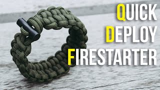 A Survival Firestarter Paracord Bracelet That Deploys In Seconds  Blaze Bar [upl. by Asserrac]