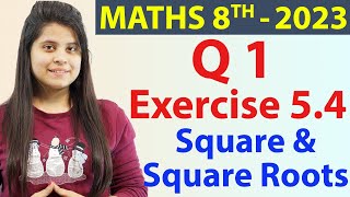 Q 1  Ex 54  Square and Square Roots  NCERT Maths Class 8th  Chapter 5 New Syllabus CBSE 2023 [upl. by Mariele]