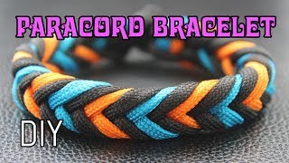 HOW TO MAKE PARACORD BRACELET THREE COLORS [upl. by Reyotal]