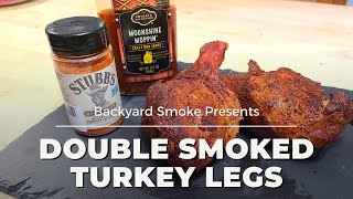 Smoked Turkey Legs on the Grill I Moonshine Mop Glaze [upl. by Cartwright]