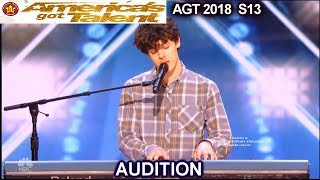 Joseph OBrien 20 yo Never Kissed or Never Dated sings “Hello”Americas Got Talent 2018 Audition AGT [upl. by Eelrebmyk781]