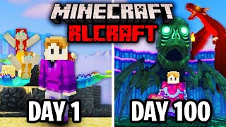 I Spent 100 Days in RLCraft amp Beat The Hardest Boss [upl. by Anicart]