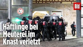 Gefängnismeuterei Polizei stürmt Knast in Thüringen  JVA Untermaßfeld [upl. by Nalod]