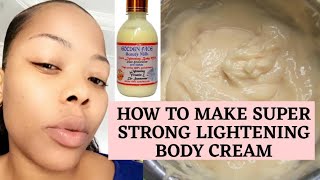 How to make extreme body lightening cream  how to make super strong lightening body milk  promix [upl. by Noislla]