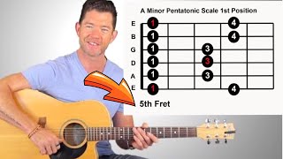 The A Minor Pentatonic Scale  Beginner Guitar Lesson [upl. by Tallie]