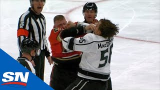 Nicolas Deslauriers Stops Kurtis MacDermid From Taking Helmet Off Before Fight [upl. by Annawad761]