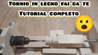 Come costruire un tornio in legno fai da te tutorial completo [upl. by Narf]