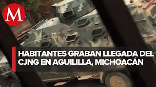 Presuntos integrantes del CJNG toman calles de Michoacán [upl. by Anjali]