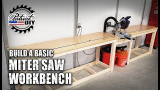 Basic Miter Saw Workbench  Miter Station PART 1 [upl. by Molton81]